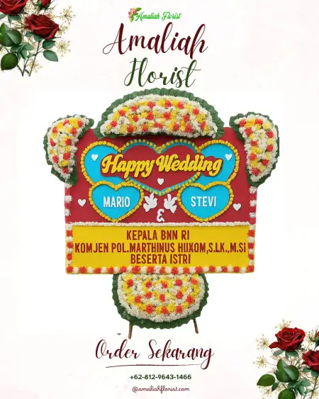 Papan Bunga Pernikahan Capang
